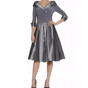 Eliza J party dress wrap vintage style collared